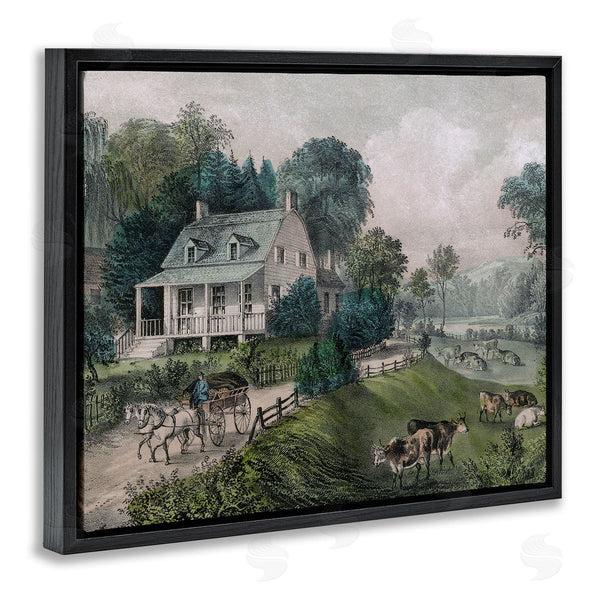 Stupell Industries Stupell Studio | Classic Countryside House Painting Roaming Farms Wall Art