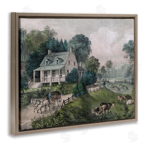 Stupell Industries Stupell Studio | Classic Countryside House Painting Roaming Farms Wall Art