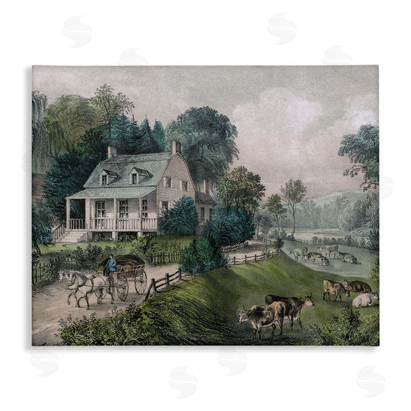 stupell industries Stupell Studio | Classic Countryside House Painting Roaming Farms Wall Art