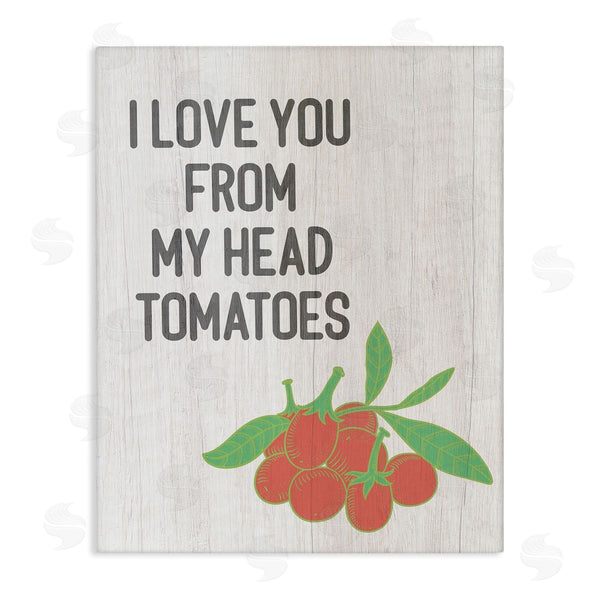 stupell industries Stupell Studio | Clever Love You Tomatoes Farm Sign Grain Pattern Wall Art