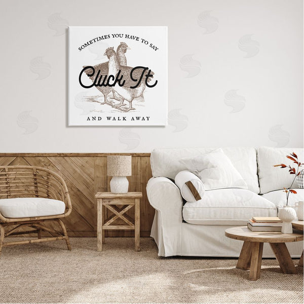 Stupell Industries Stupell Studio | Cluck It & Walk Away Funny Chickens Wall Art