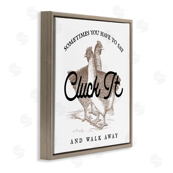 Stupell Industries Stupell Studio | Cluck It & Walk Away Funny Chickens Wall Art