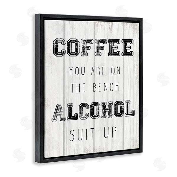 Stupell Industries Stupell Studio | Coffee And Alcohol Baseball Humor