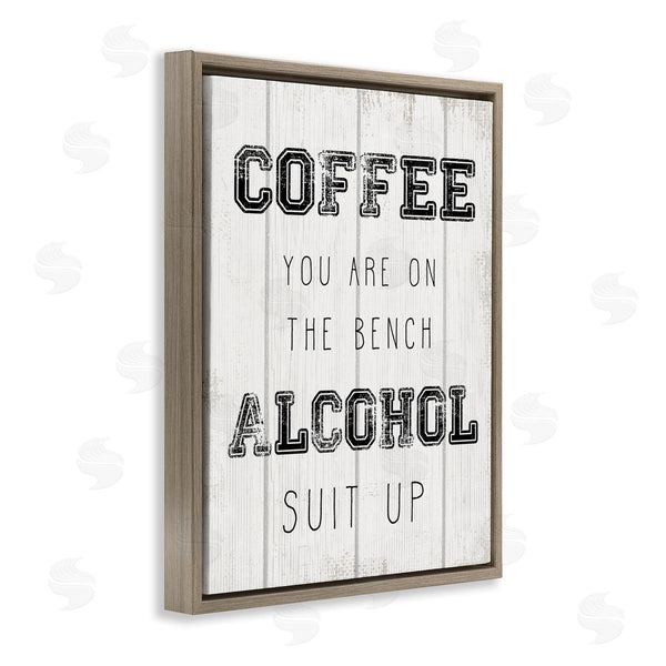 Stupell Industries Stupell Studio | Coffee And Alcohol Baseball Humor