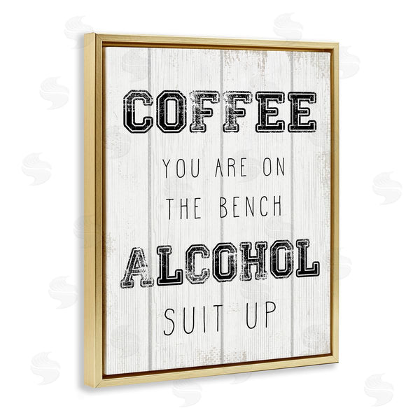 Stupell Industries Stupell Studio | Coffee And Alcohol Baseball Humor