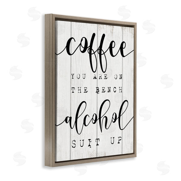 Stupell Industries Stupell Studio | Coffee Benched Alcohol Suit Up Phrase Sports Pun