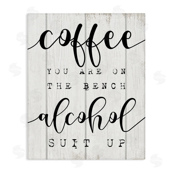 stupell industries Stupell Studio | Coffee Benched Alcohol Suit Up Phrase Sports Pun