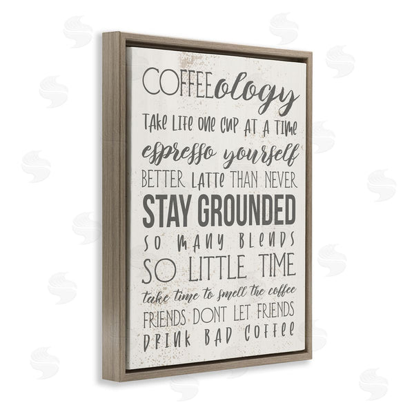 Stupell Industries Stupell Studio | Coffee-Ology Motivational Puns Kitchen Humor
