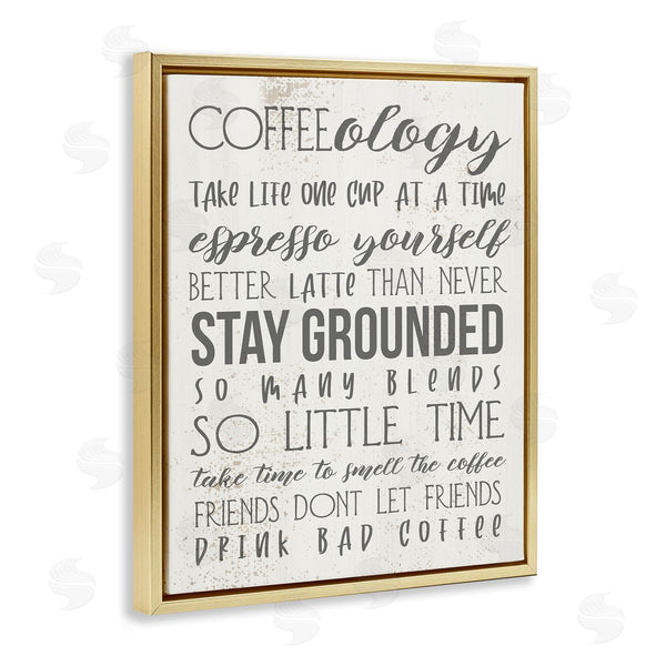 Stupell Industries Stupell Studio | Coffee-Ology Motivational Puns Kitchen Humor