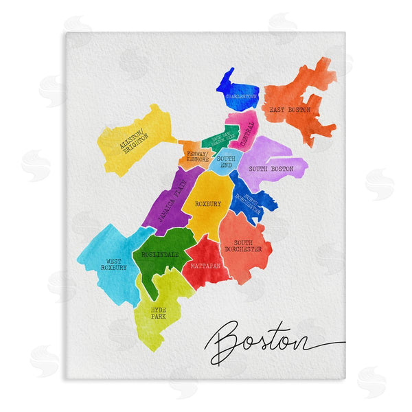 stupell industries Stupell Studio | Colorful Boston MA Map