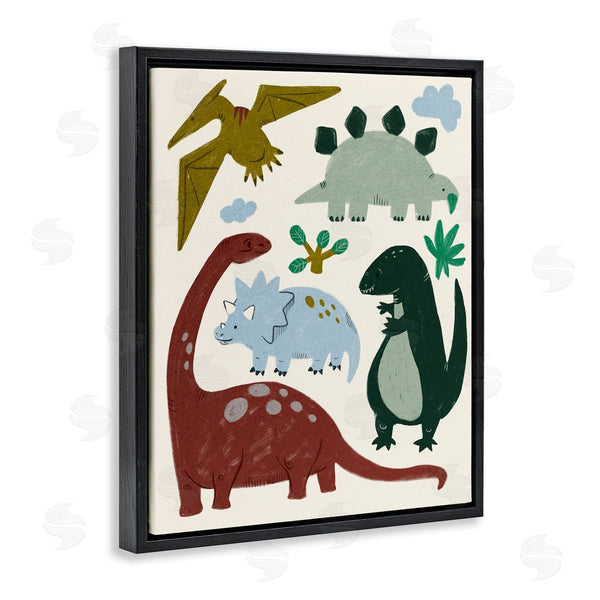 Stupell Industries Stupell Studio | Colorful Cartoon Dinosaur Friends