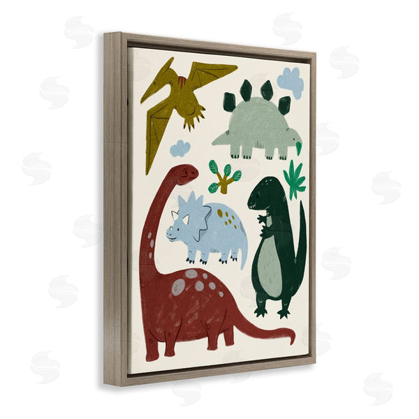 Stupell Industries Stupell Studio | Colorful Cartoon Dinosaur Friends