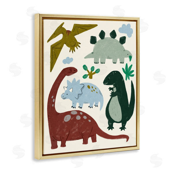 Stupell Industries Stupell Studio | Colorful Cartoon Dinosaur Friends