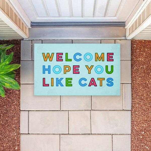 Stupell Industries Stupell Studio | Colorful Hope You Like Cats Non-Woven Door Mat