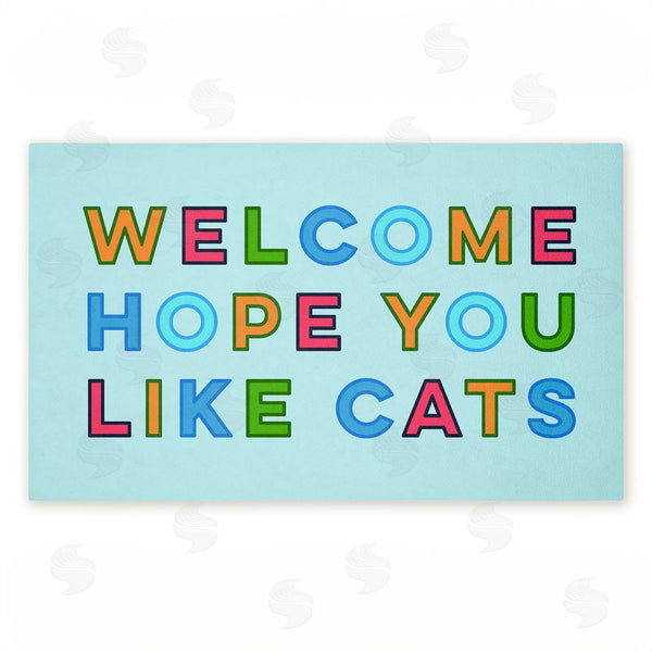 stupell industries Stupell Studio | Colorful Hope You Like Cats Non-Woven Door Mat