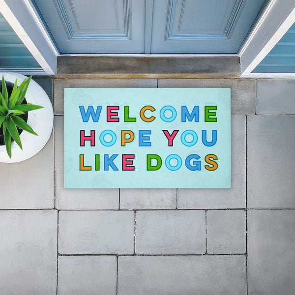 Stupell Industries Stupell Studio | Colorful Hope You Like Dogs Non-Woven Door Mat