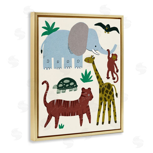 Stupell Industries Stupell Studio | Colorful Safari Animal Friends