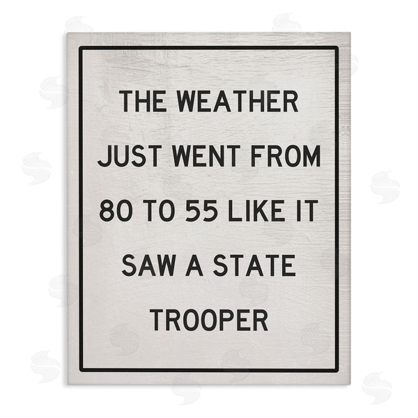 stupell industries Stupell Studio | Comical Weather Went 80 to 55 Police Analogy Wall Art