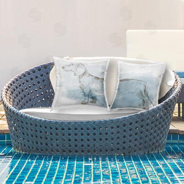 Stupell Industries Stupell Studio | Connecting Dachshund Dog Printed Throw Pillow Set
