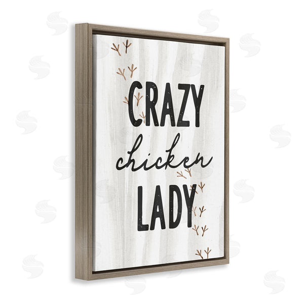 Stupell Industries Stupell Studio | Crazy Chicken Lady Country Rustic Farm Design Wall Art