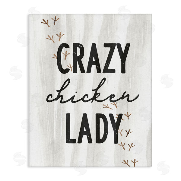 stupell industries Stupell Studio | Crazy Chicken Lady Country Rustic Farm Design Wall Art