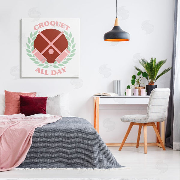 Stupell Industries Stupell Studio | Croquet All Day Pastel Sports Wall Art