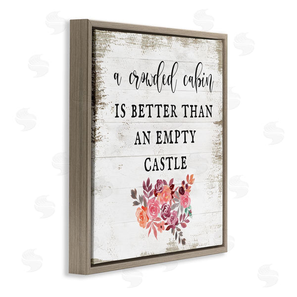 Stupell Industries Stupell Studio | Crowded Cabin Phrase Florals