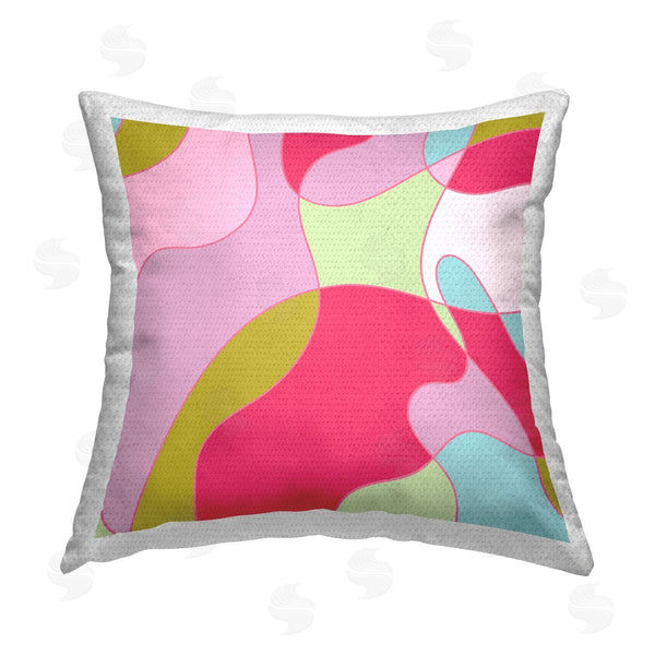 Stupell Industries Stupell Studio | Curved Shapes Pattern Printed Throw Pillow