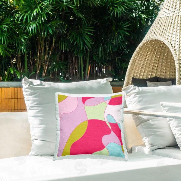 Stupell Industries Stupell Studio | Curved Shapes Pattern Printed Throw Pillow