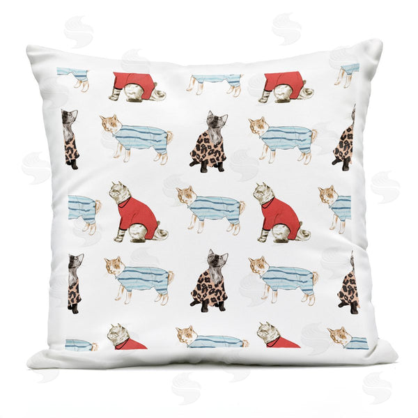 Stupell Industries Stupell Studio | Cute Cats Pajamas Pattern Printed Throw Pillow