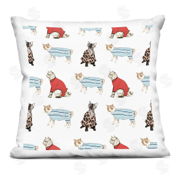 stupell industries Stupell Studio | Cute Cats Pajamas Pattern Printed Throw Pillow