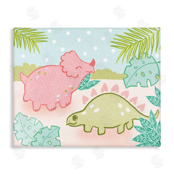 stupell industries Stupell Studio | Cute Dinosaurs Pink Green Kids