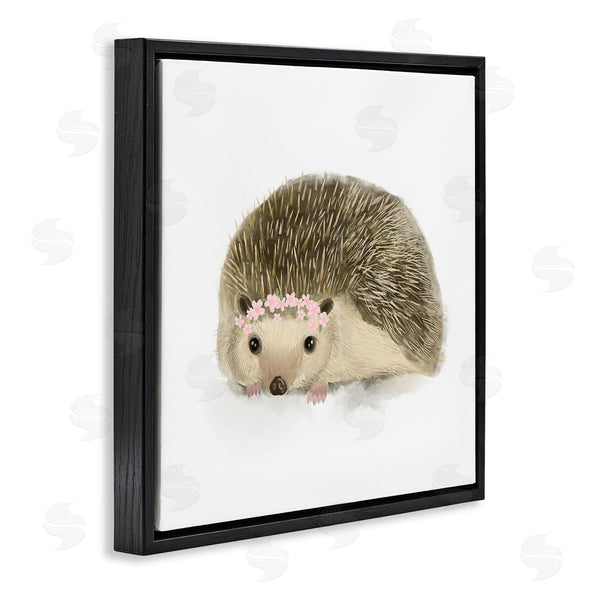 Stupell Industries Stupell Studio | Cute Floral Crown Hedgehog Nursery Woodland Animal