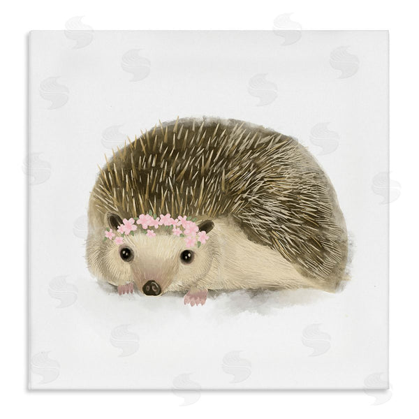 stupell industries Stupell Studio | Cute Floral Crown Hedgehog Nursery Woodland Animal