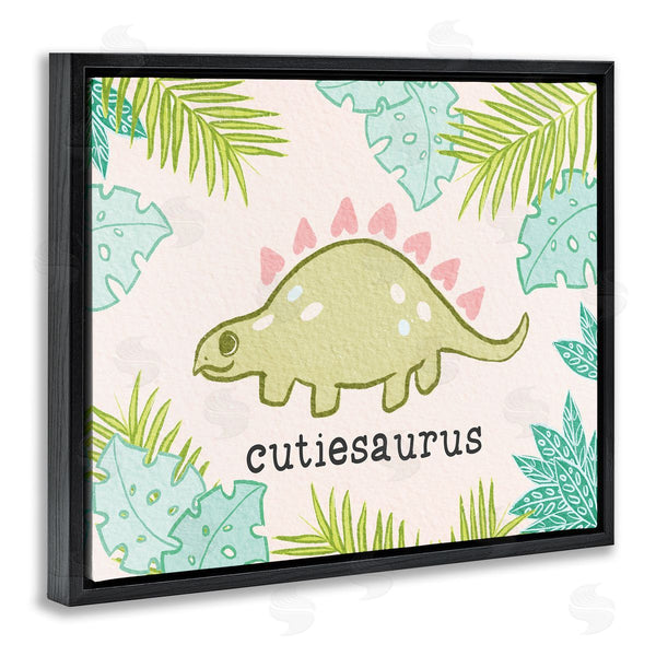 Stupell Industries Stupell Studio | Cutiesaurus Dinosaur Kids Pink
