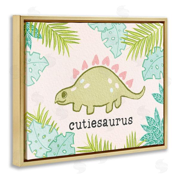 Stupell Industries Stupell Studio | Cutiesaurus Dinosaur Kids Pink