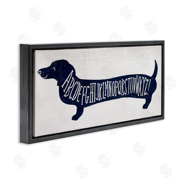 Stupell Industries Stupell Studio | Dachshund Blue Alphabet Dog Wall Art