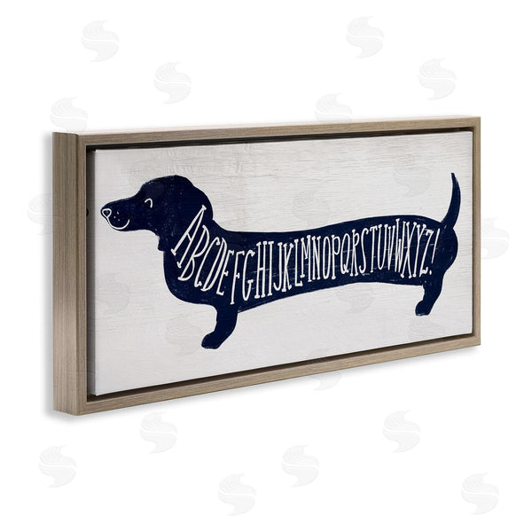 Stupell Industries Stupell Studio | Dachshund Blue Alphabet Dog Wall Art
