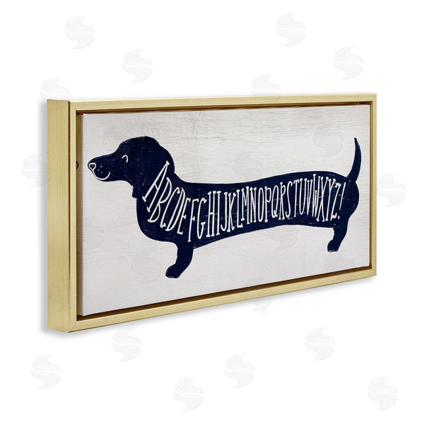 Stupell Industries Stupell Studio | Dachshund Blue Alphabet Dog Wall Art