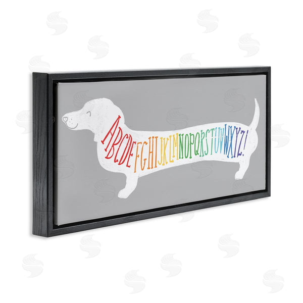 Stupell Industries Stupell Studio | Dachshund Rainbow Alphabet Dog Wall Art