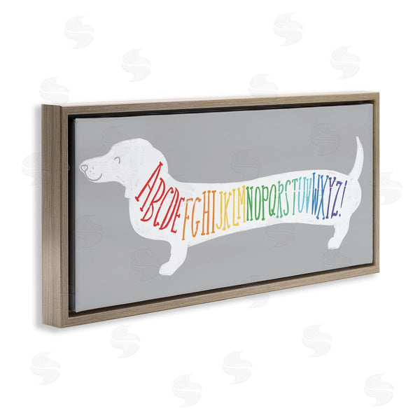 Stupell Industries Stupell Studio | Dachshund Rainbow Alphabet Dog Wall Art