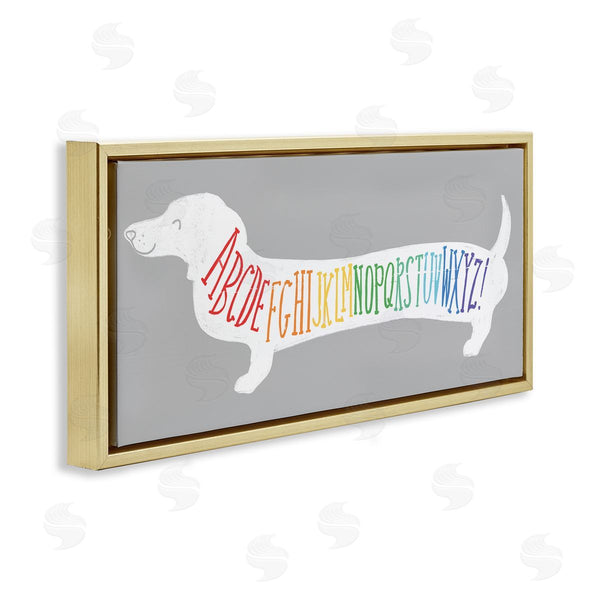 Stupell Industries Stupell Studio | Dachshund Rainbow Alphabet Dog Wall Art