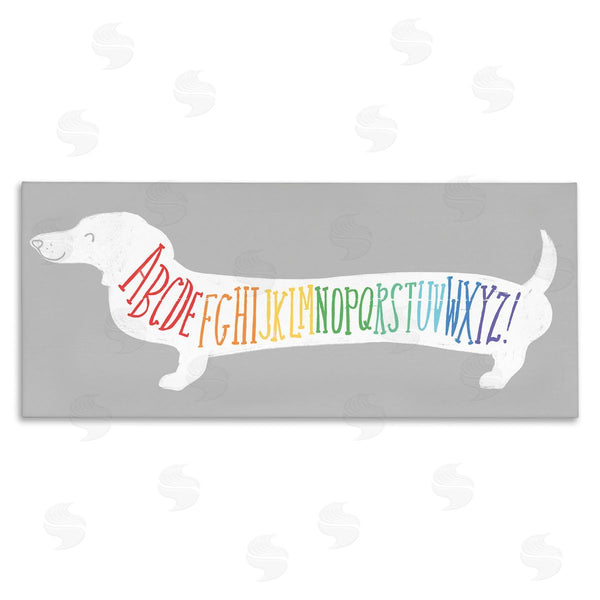 stupell industries Stupell Studio | Dachshund Rainbow Alphabet Dog Wall Art