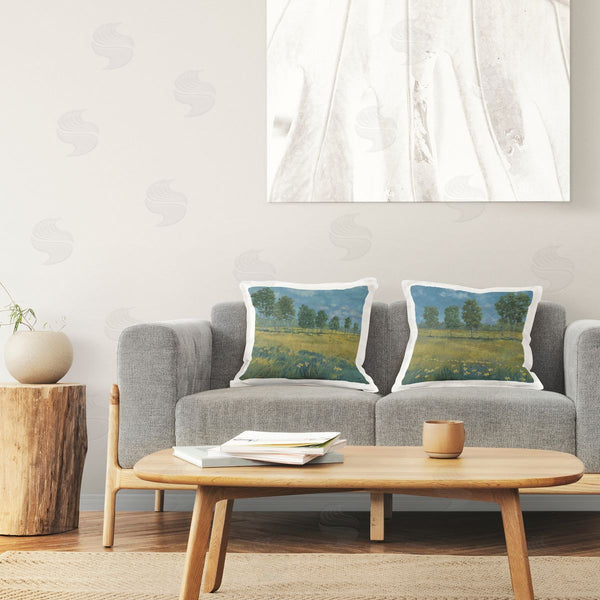 stupell industries Stupell Studio | Daffodil Tree Lined Field Printed Throw Pillow Set