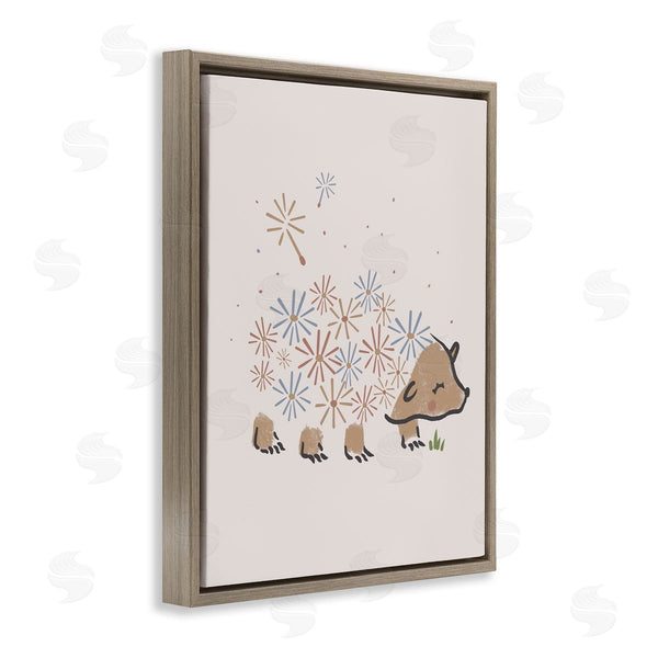 Stupell Industries Stupell Studio | Dandelion Flower Hedgehog Cute Animal