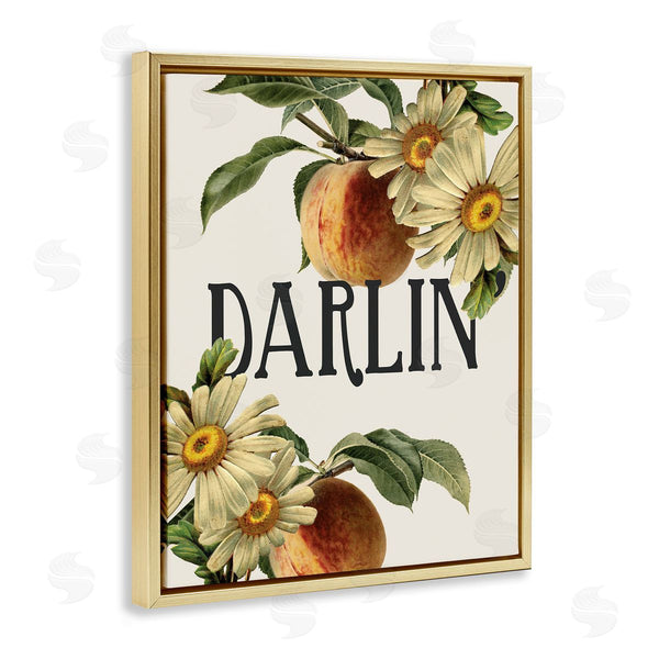 Stupell Industries Stupell Studio | Darlin' Southern Phrase Vintage Peach Tree
