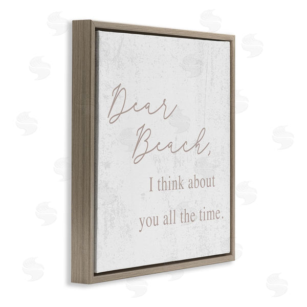 Stupell Industries Stupell Studio | Dear Beach I Think About You Phrase Wall Art