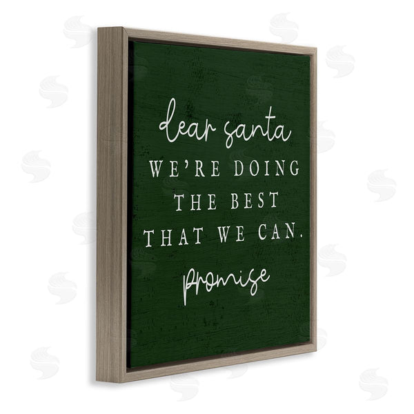 Stupell Industries Stupell Studio | Dear Santa Best We Can Phrase Wall Art