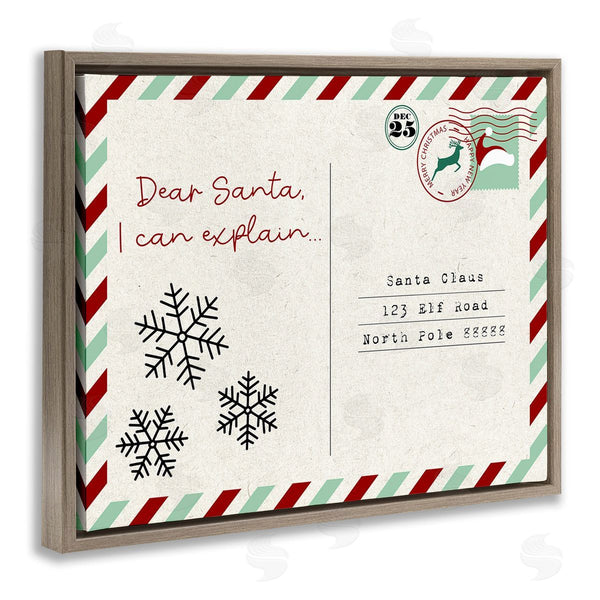 Stupell Industries Stupell Studio | Dear Santa Postcard Wall Art