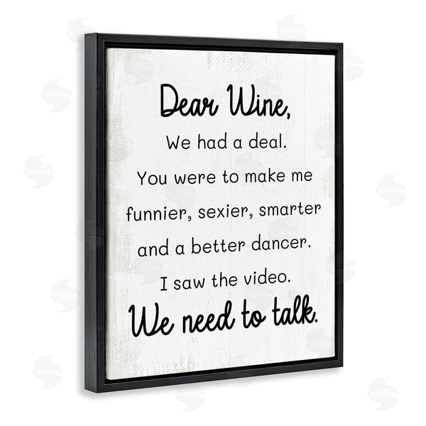 Stupell Industries Stupell Studio | Dear Wine Need To Talk Wall Art